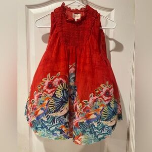 Deletta Scarlet Ruffle Sleeveless Blouse Size Small